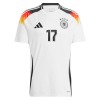 Maglia ufficiale Germania Wirtz 17 Casa Euro 2024 per Uomo